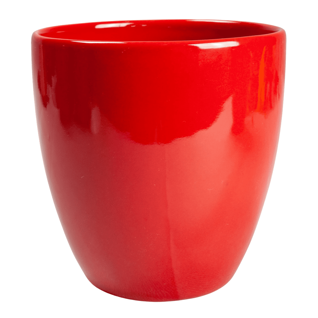 Vaza moderna, Decor Italian, 11.5 cm înălțime, Roșu Intens